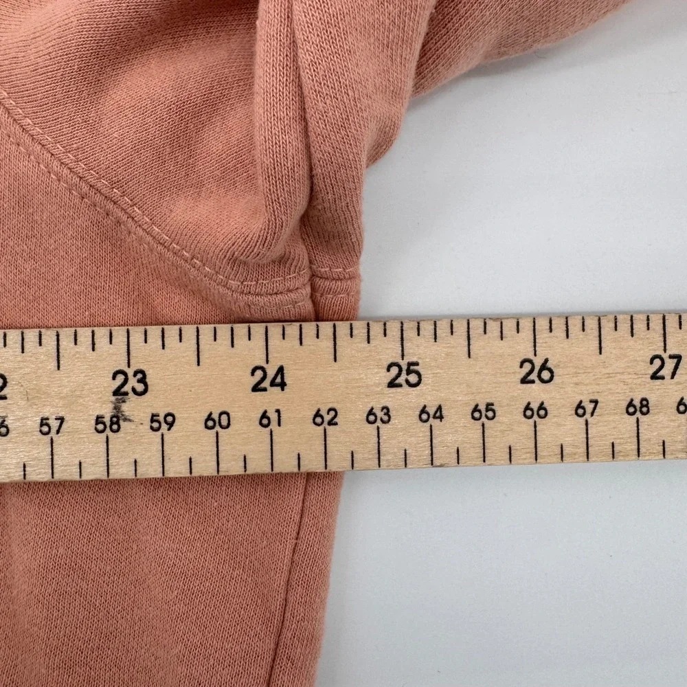 The North Face Hoodie Mens Large Clay Pink Graphic Back Pullover Pocket